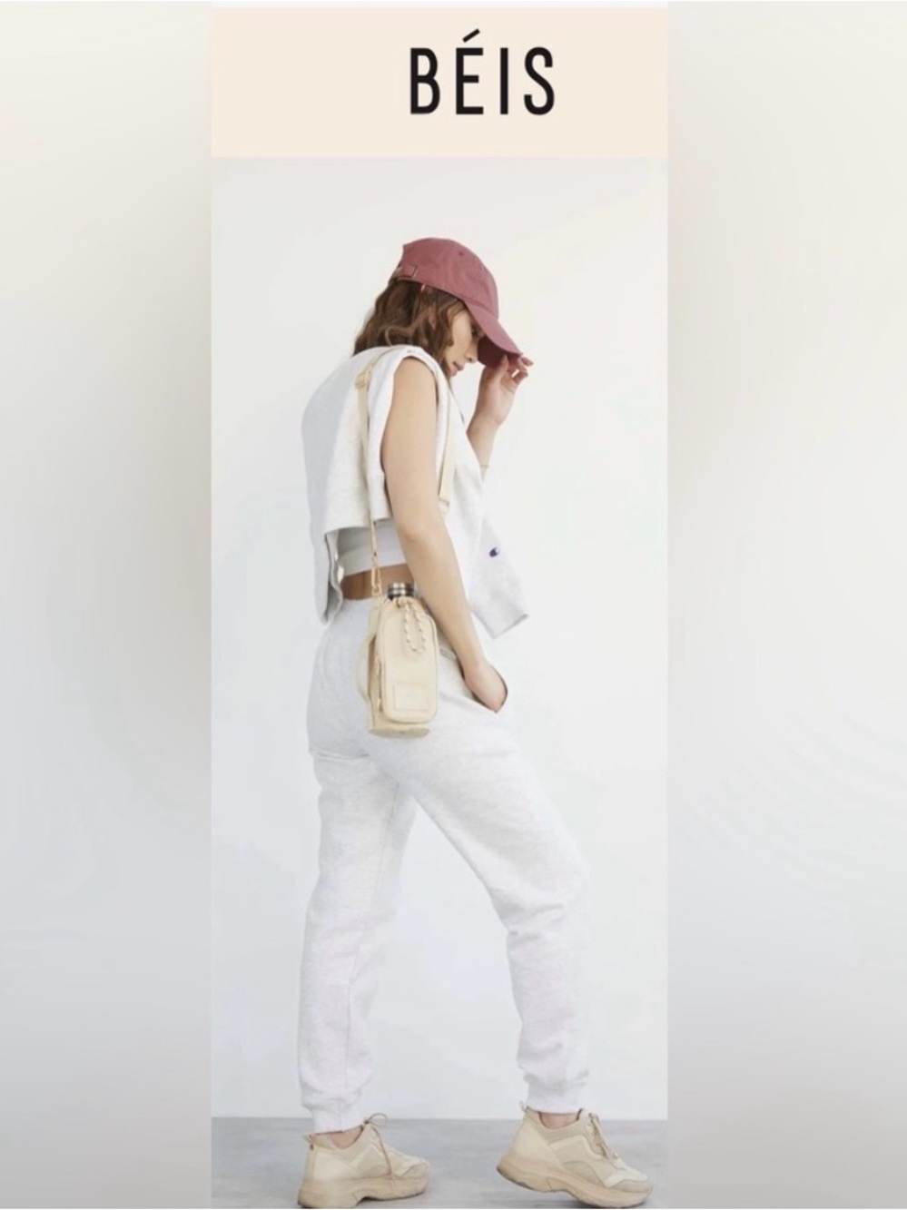 BEIS Water Bottle Sling Beige - Picture 3 of 16